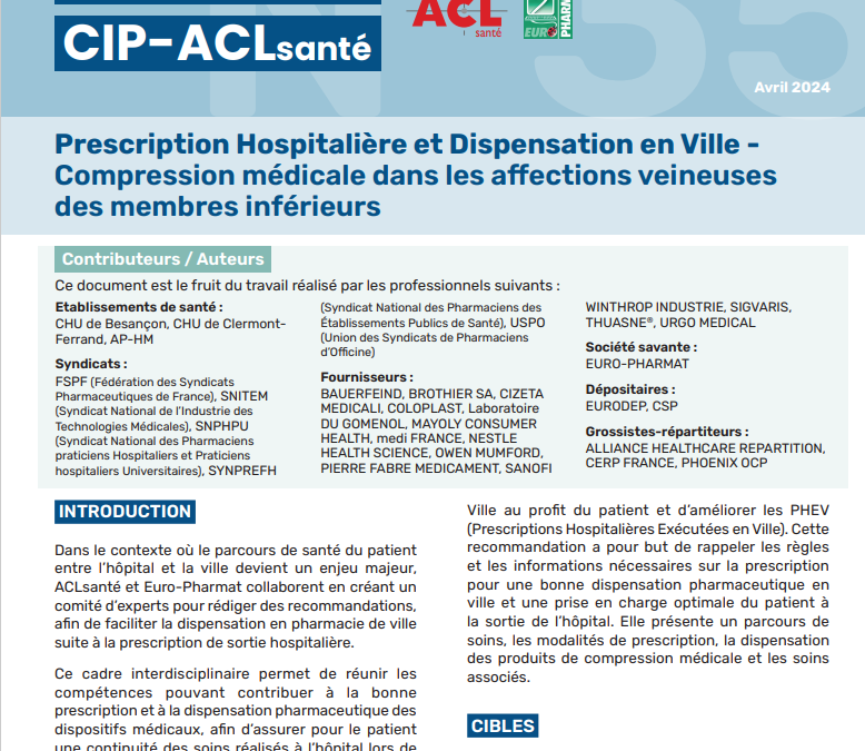 CAHIERS CIP-ACL/EURO-PHARMAT